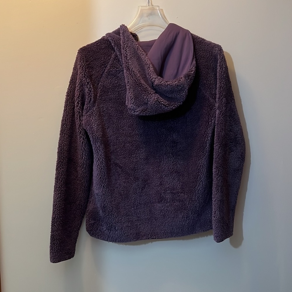 Fuzzy, purple hoodie, size medium - Picture 3 of 3